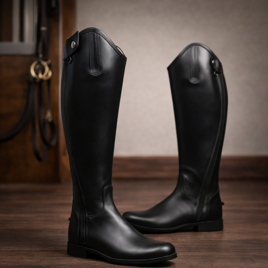 Botas para equitación en cuero nanpa cremallera al lado