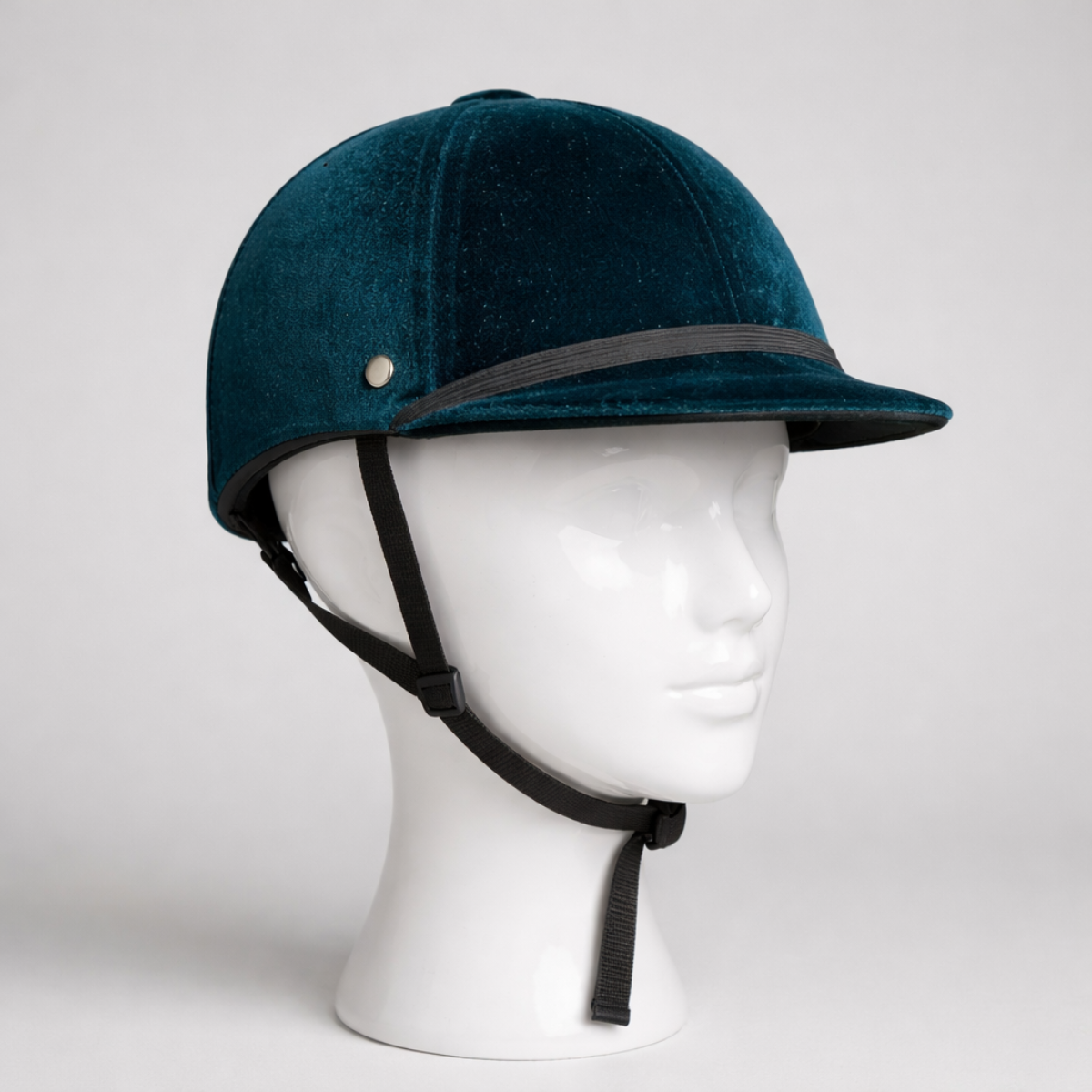 Casco para equitación en pana de colores