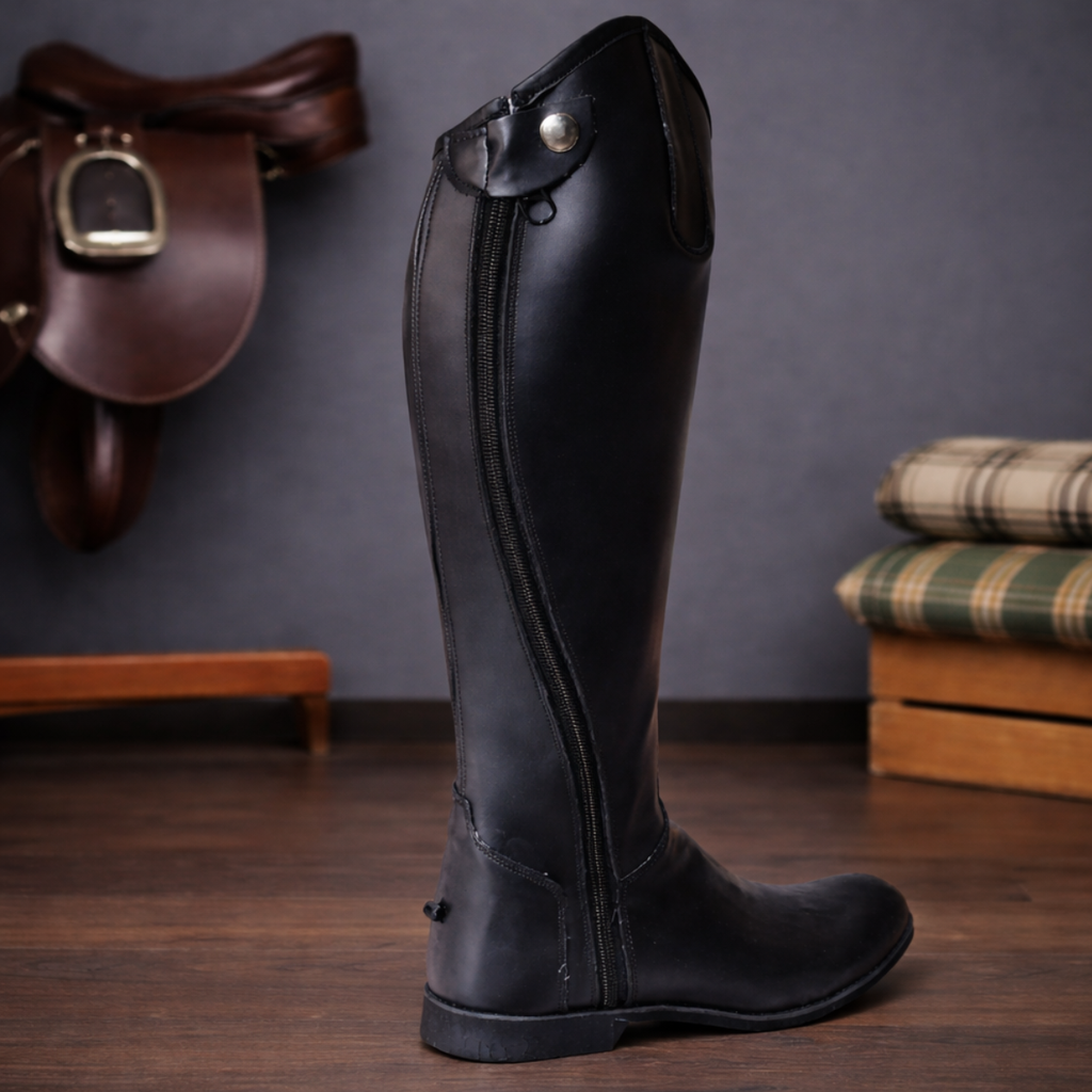 Botas para equitación en cuero nanpa cremallera al lado