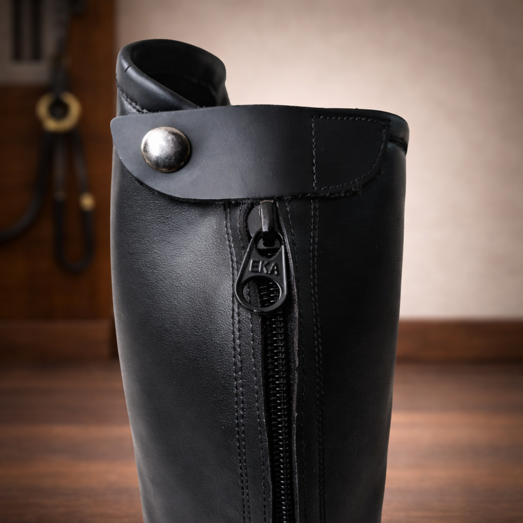 Botas para equitación  cuero nanpa cremallera atras