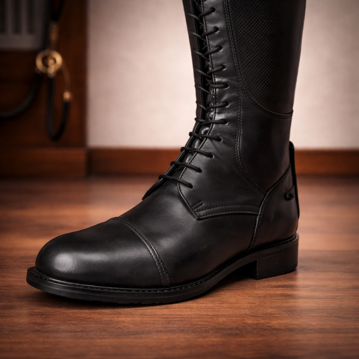 Botas para equitación 100% cuero con cordon