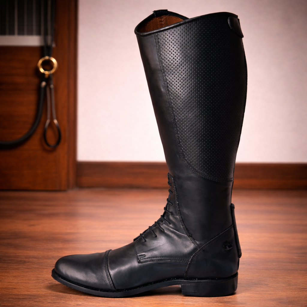 Botas para equitación 100% cuero con cordon